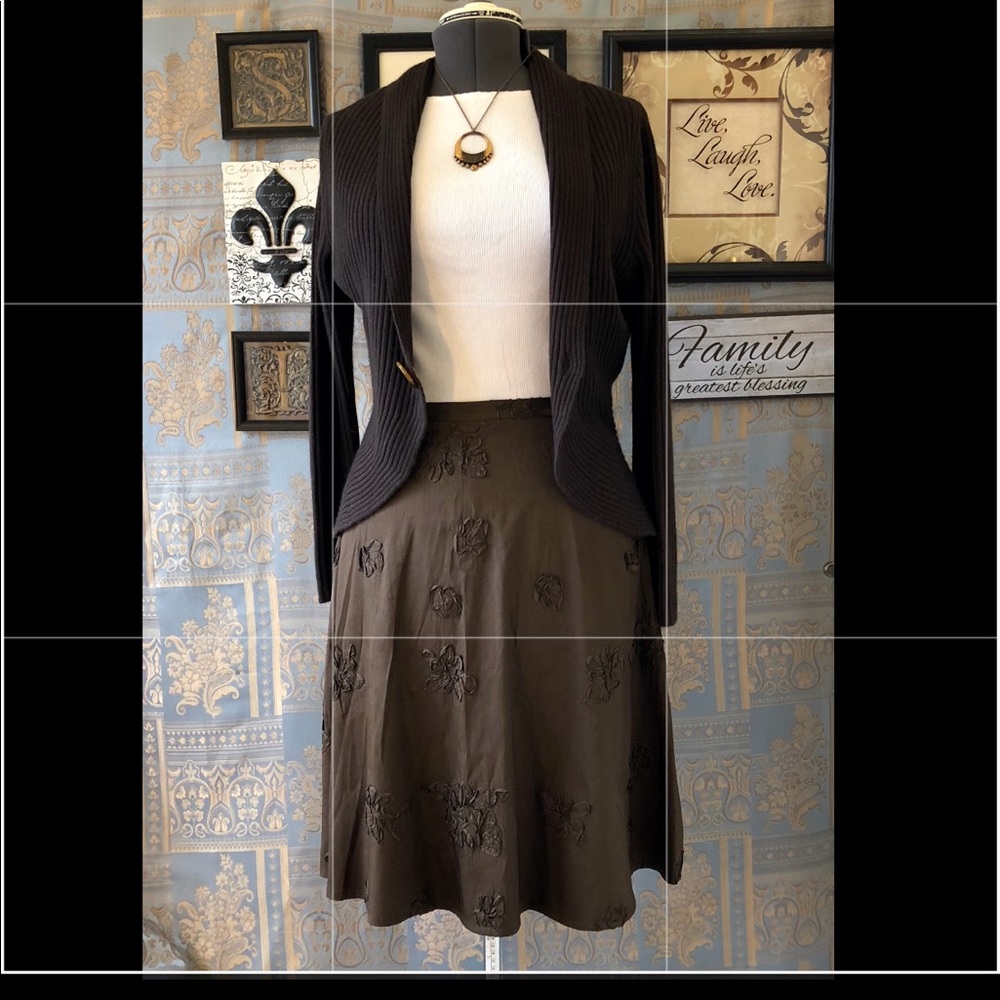 Harve Benard a- line skirt brown size 4 skater
